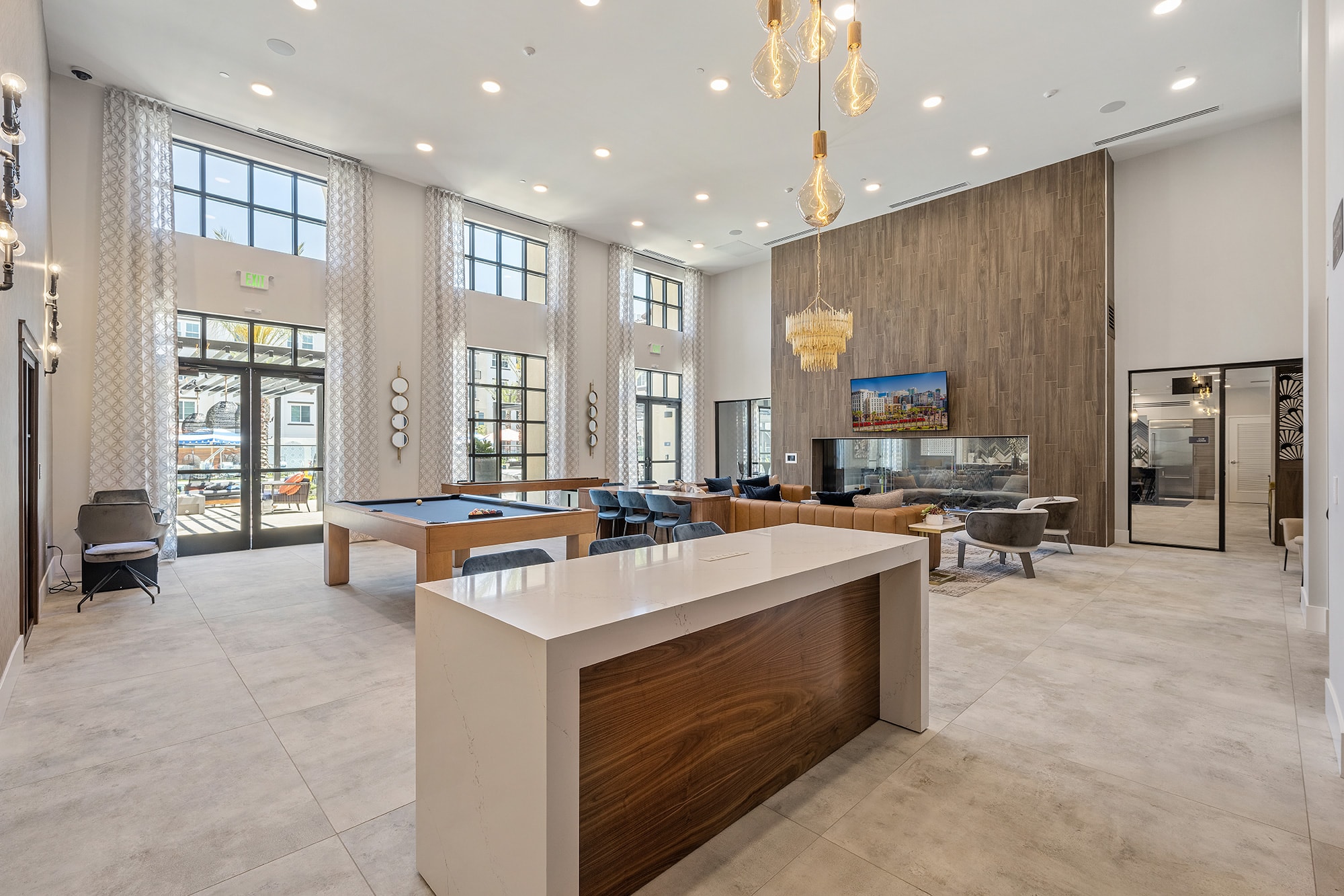 Expansive Community Kitchen with Stainless Steel Appliances